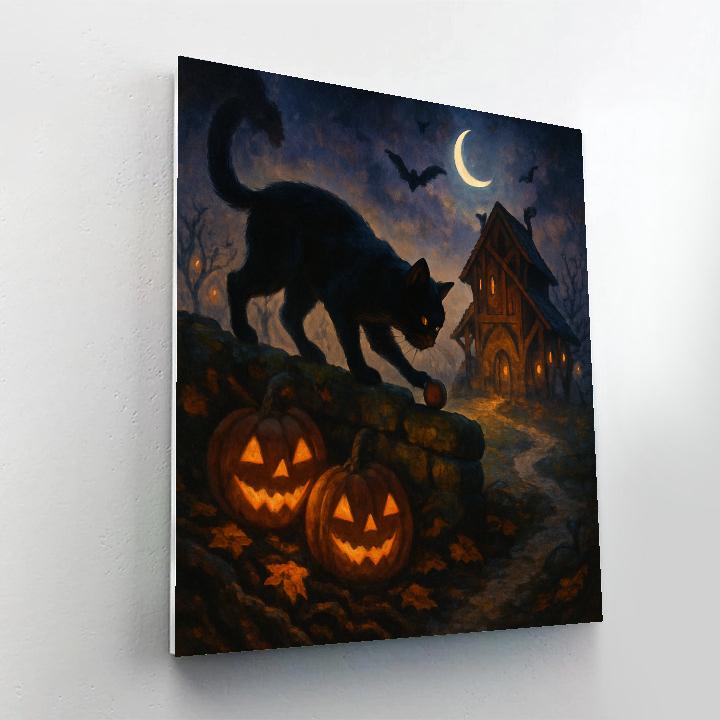 Lanterns Over The Whispering Orchard Paint by numbers art