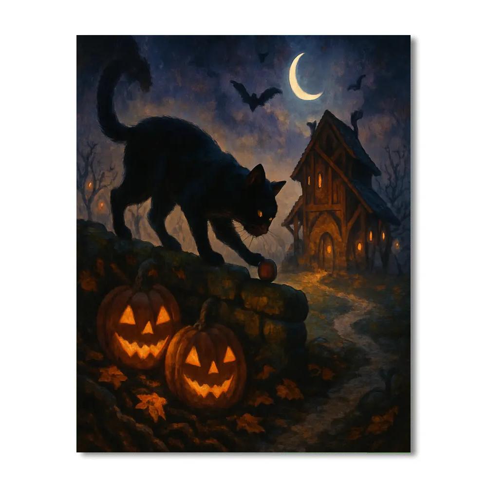 Lanterns Over The Whispering Orchard Paint by numbers art