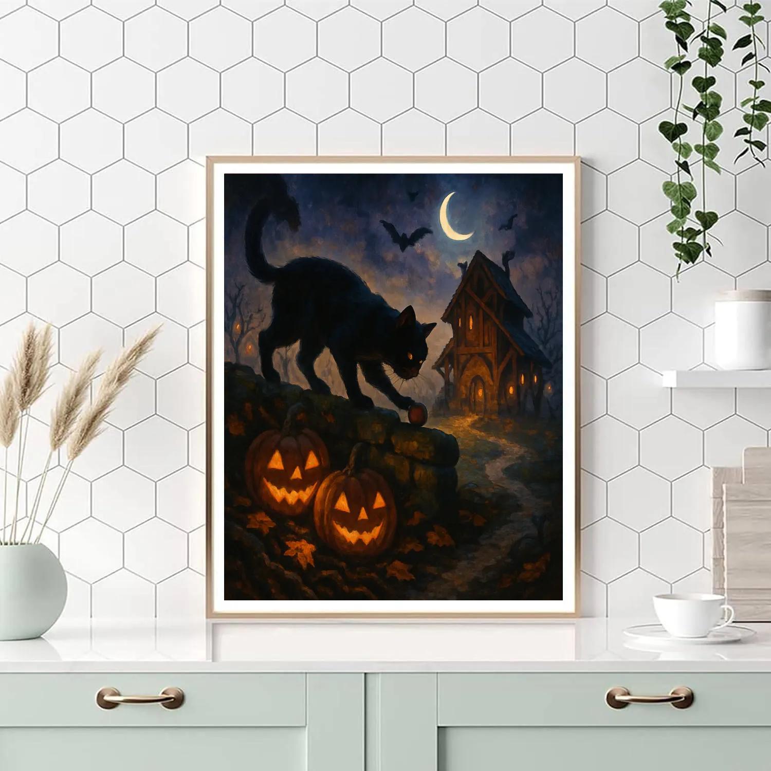 Lanterns Over The Whispering Orchard Paint by numbers art