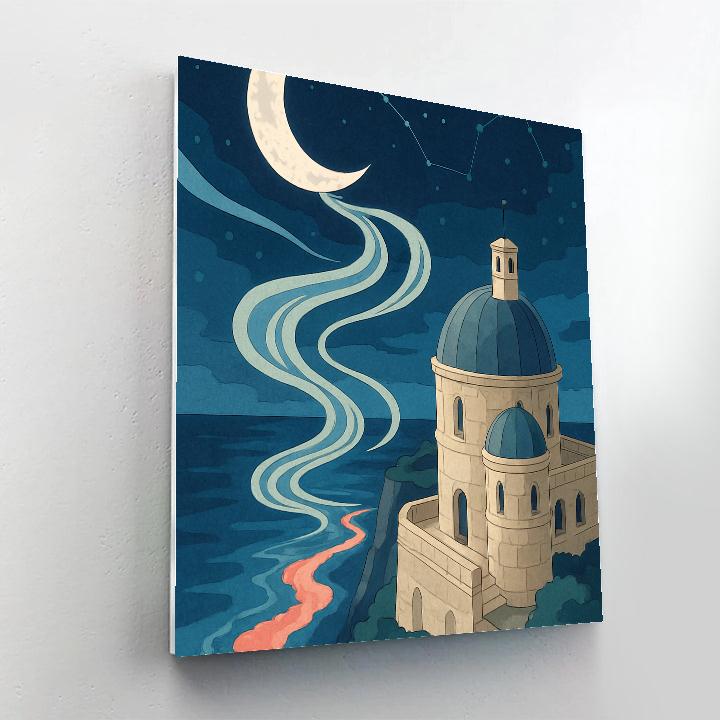 Tidal Observatory Under The Moon DIY paint by numbers