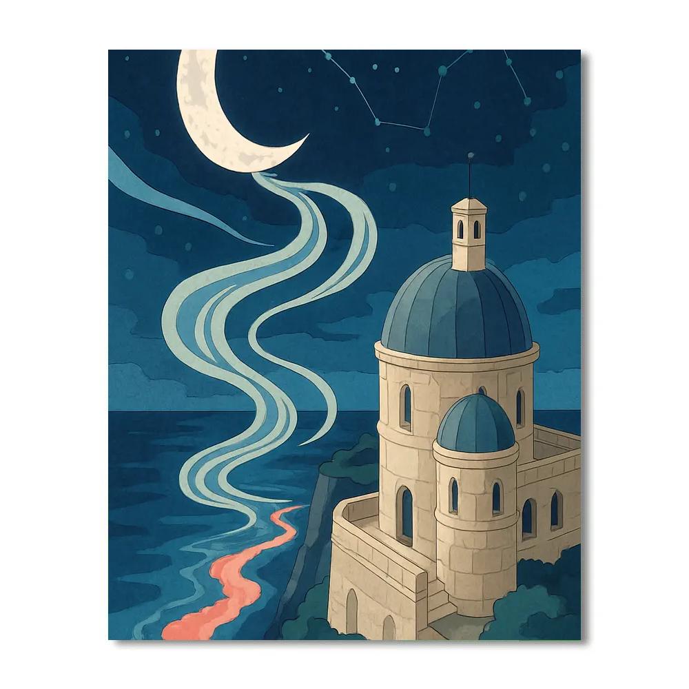 Tidal Observatory Under The Moon DIY paint by numbers