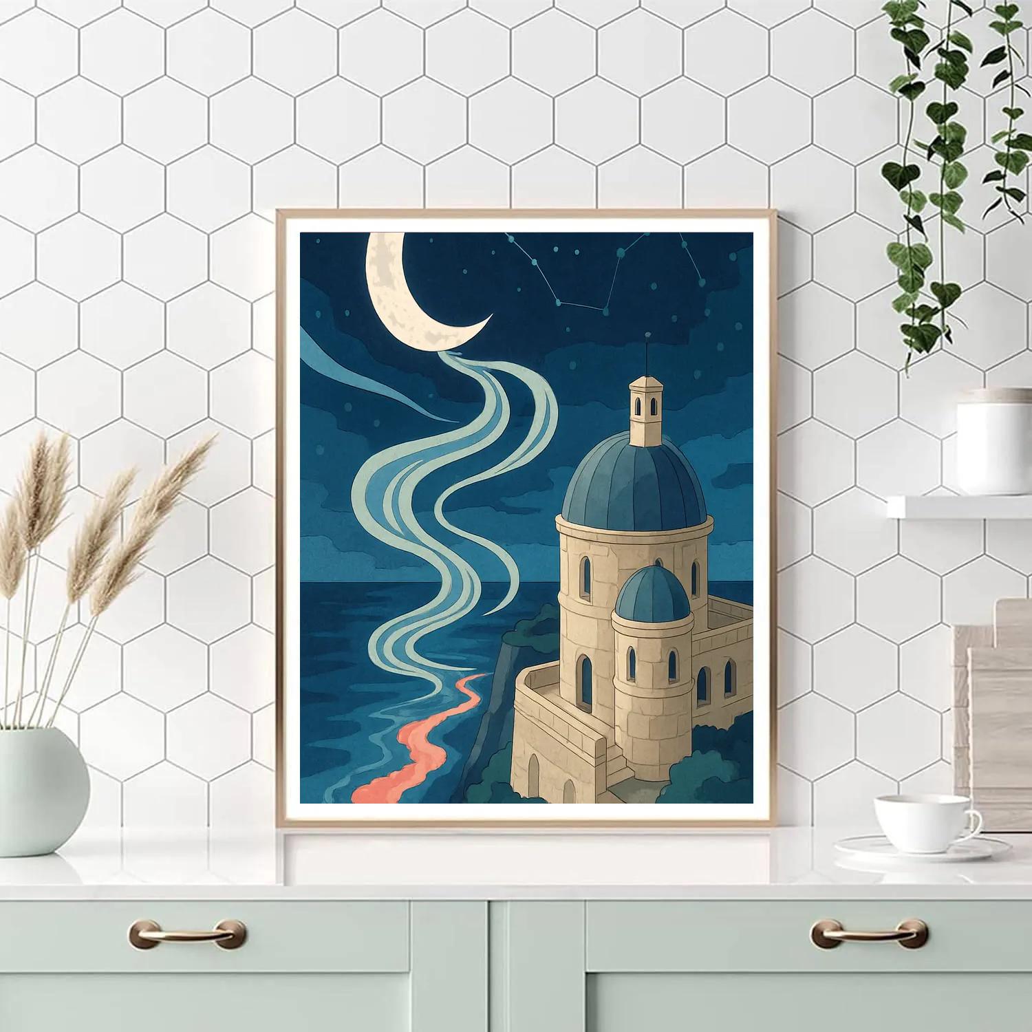 Tidal Observatory Under The Moon DIY paint by numbers