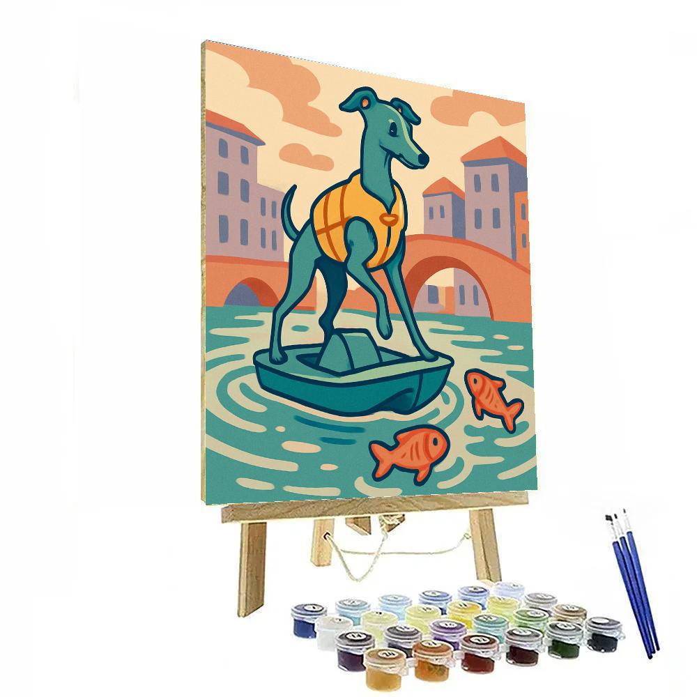 Clockwork Canals With Dog Companion paint by numbers