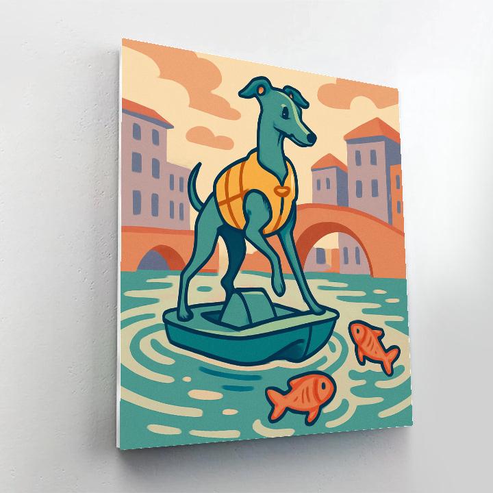 Clockwork Canals With Dog Companion paint by numbers
