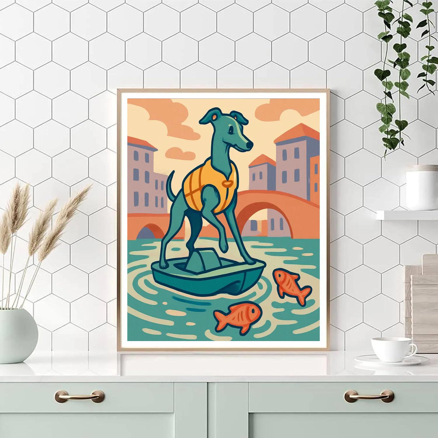 Clockwork Canals With Dog Companion paint by numbers