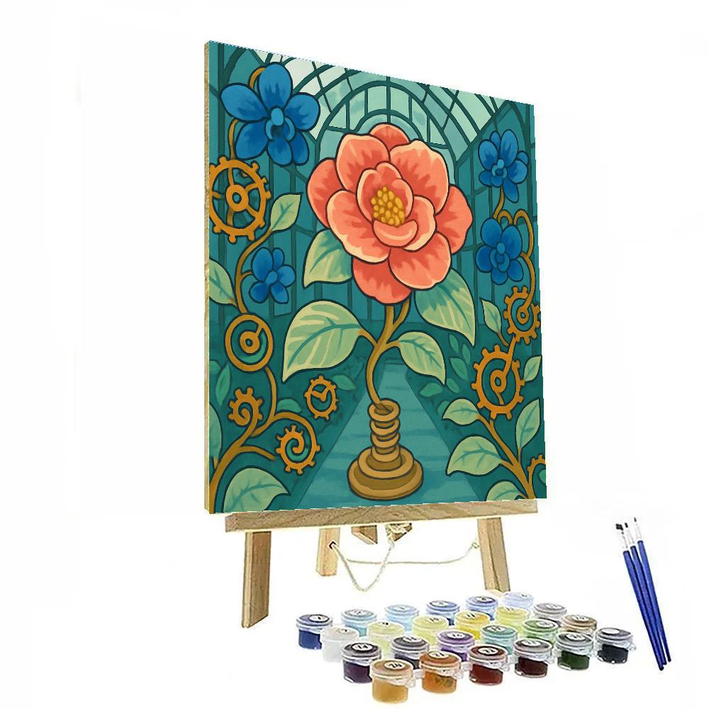 Clockwork Conservatory Flowers painting number kit
