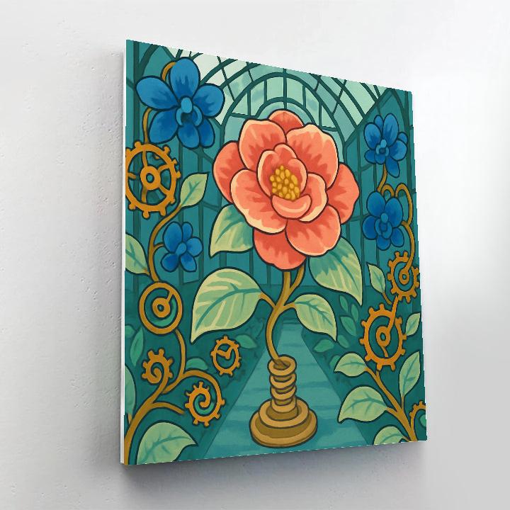 Clockwork Conservatory Flowers painting number kit