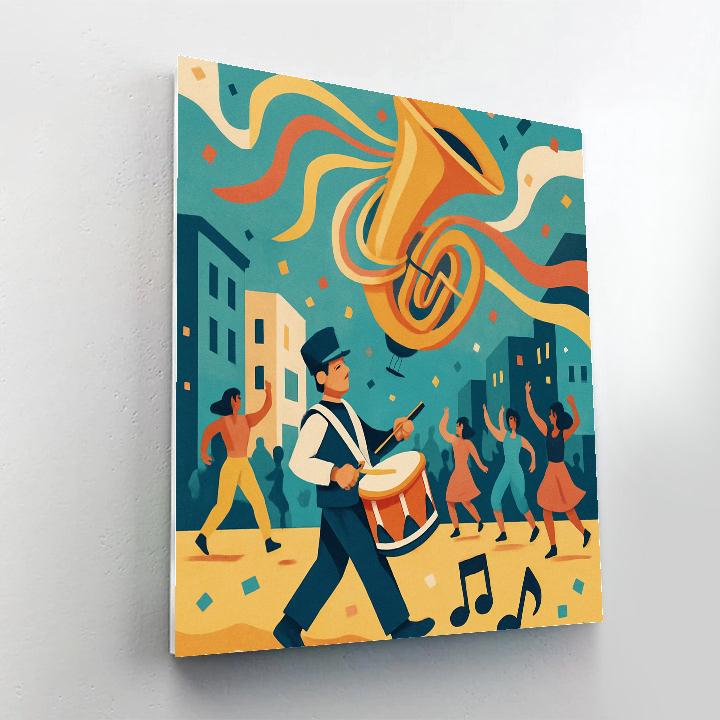 Kaleidoscope Parade With Music Pulse paint by color