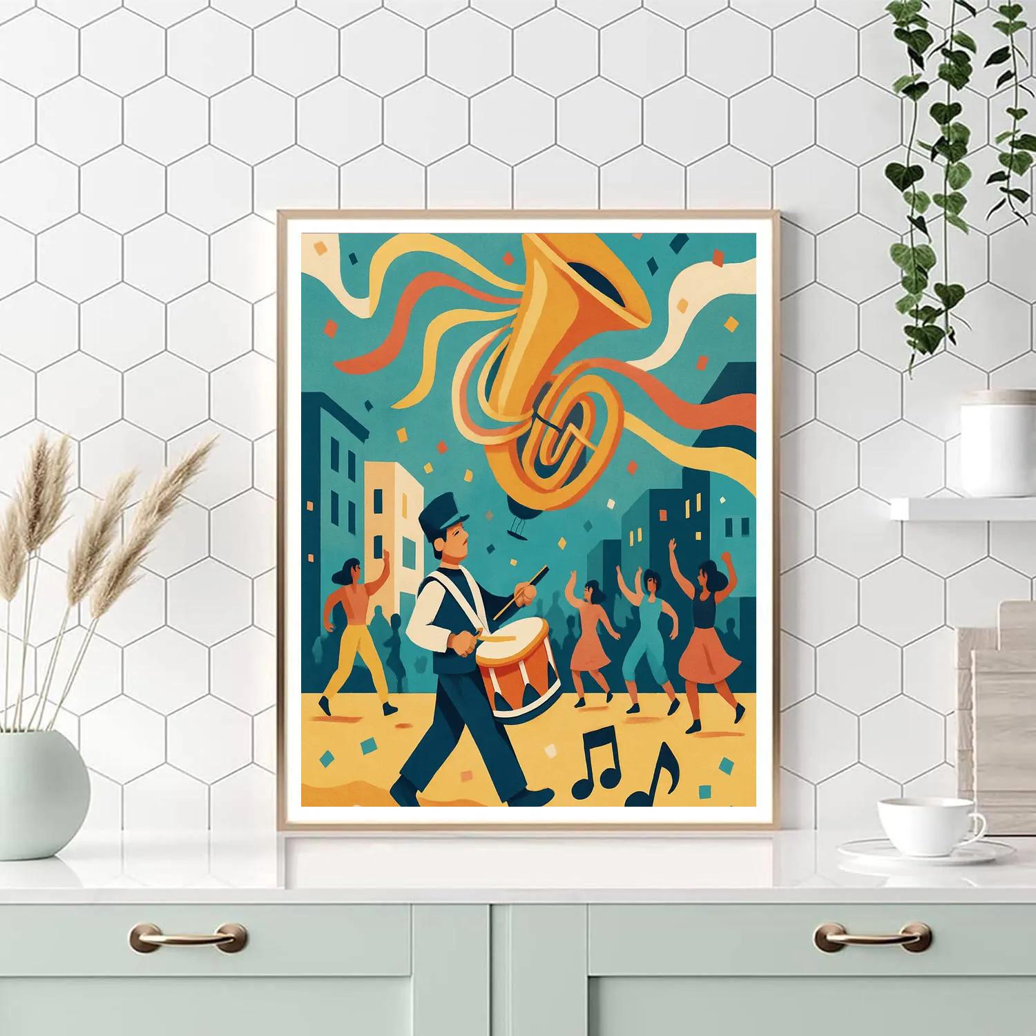 Kaleidoscope Parade With Music Pulse paint by color