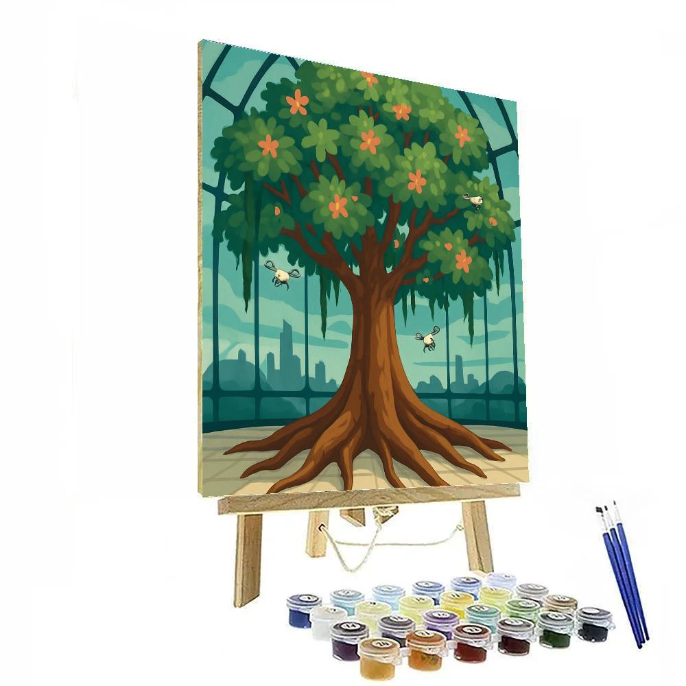 Glasshouse Canopy Tree Painting by numbers kit