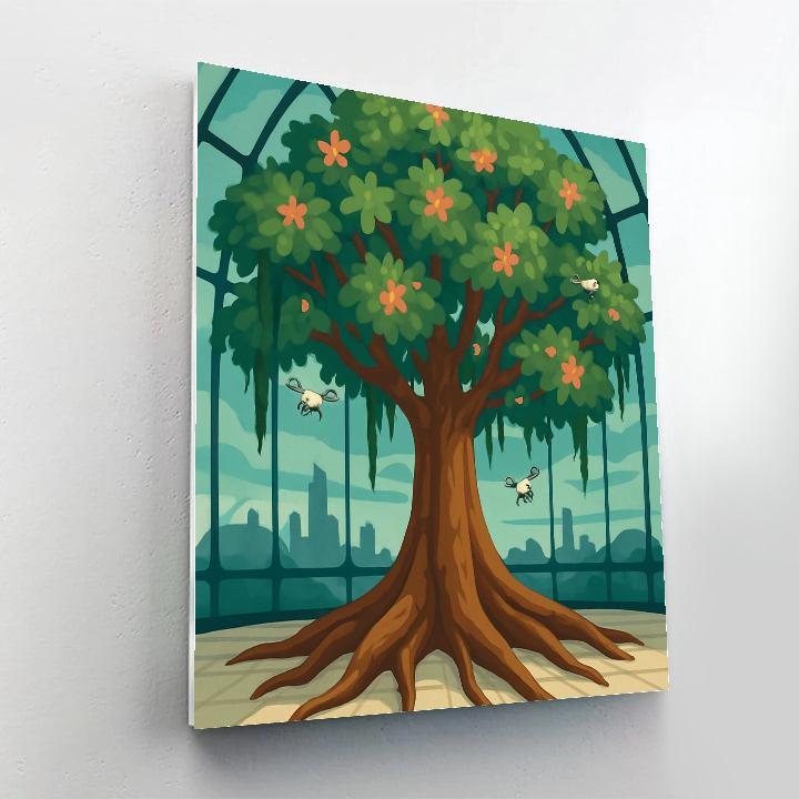 Glasshouse Canopy Tree Painting by numbers kit