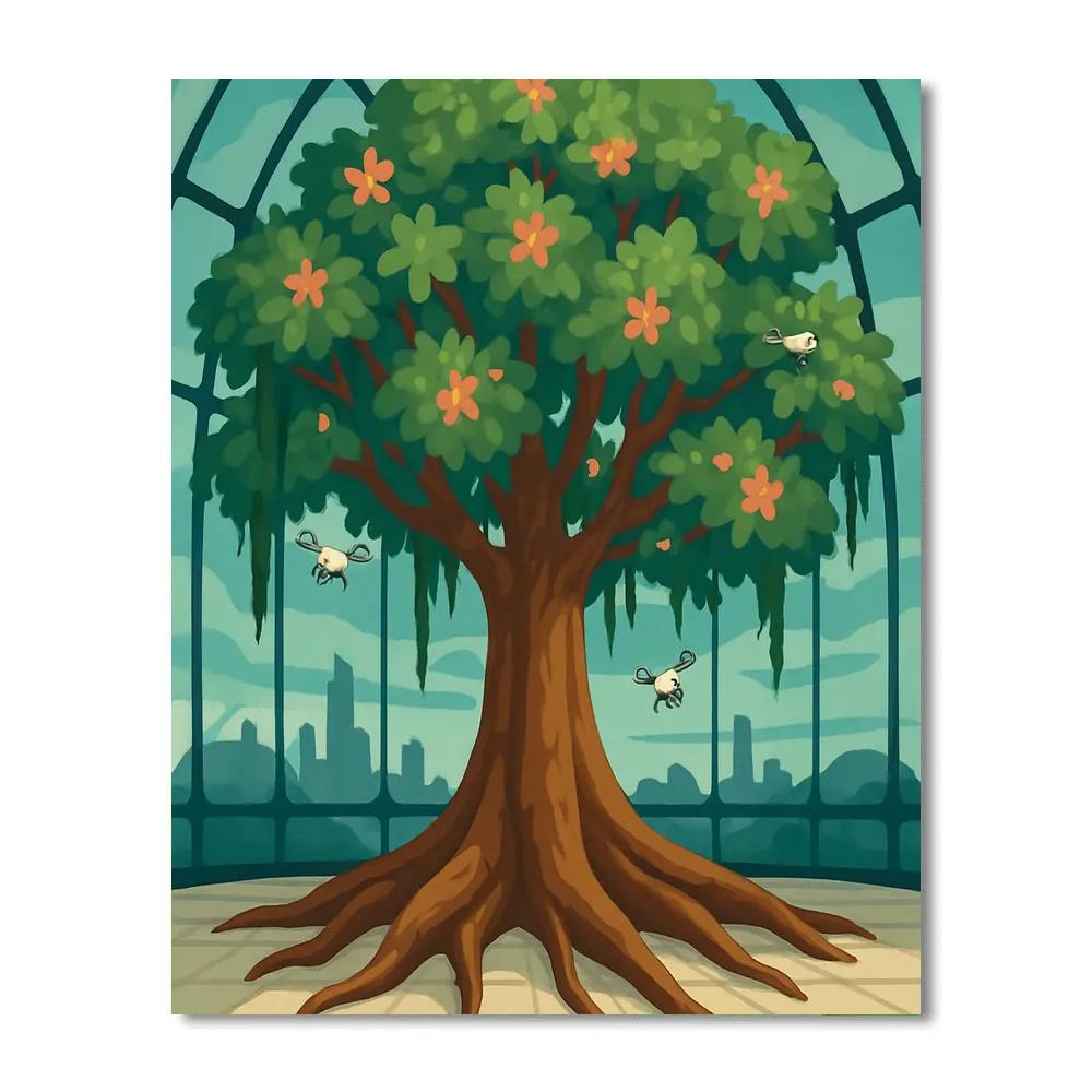 Glasshouse Canopy Tree Painting by numbers kit