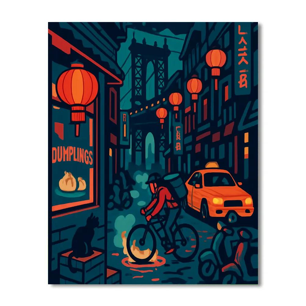 Midnight Delivery In New York Number painting