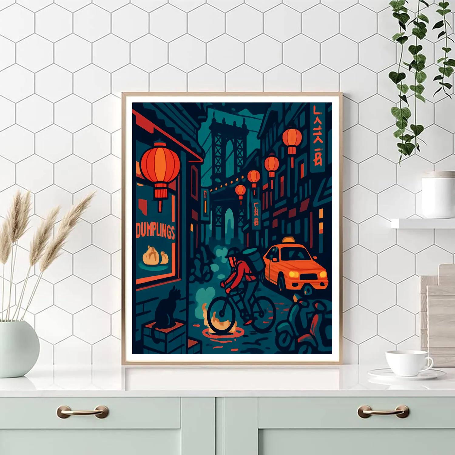 Midnight Delivery In New York Number painting