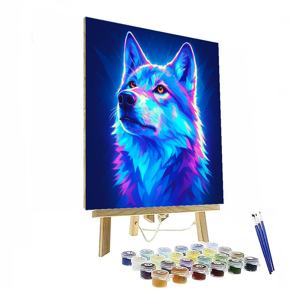Prismatic Tundra Wolf Sentinel Paint by numbers kits