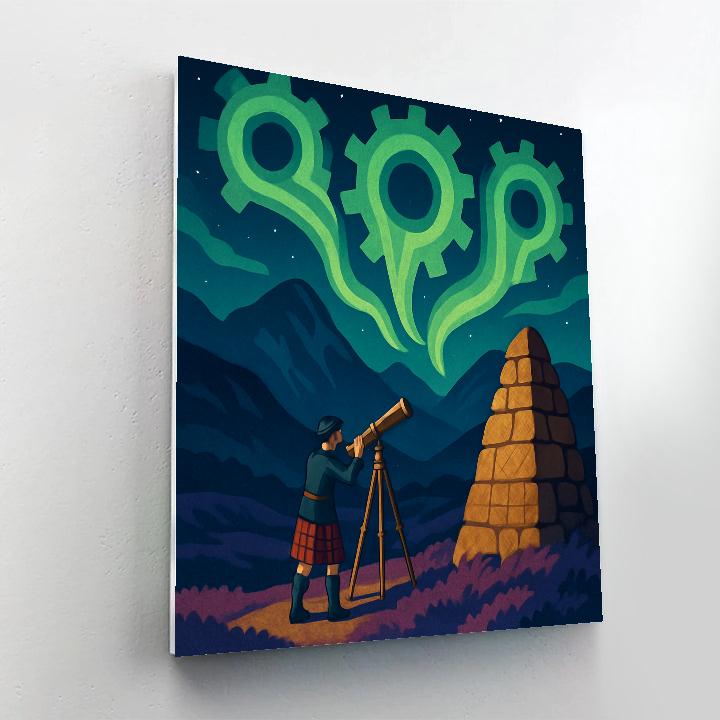 Clockwork Aurora Over Scotland DIY paint by numbers