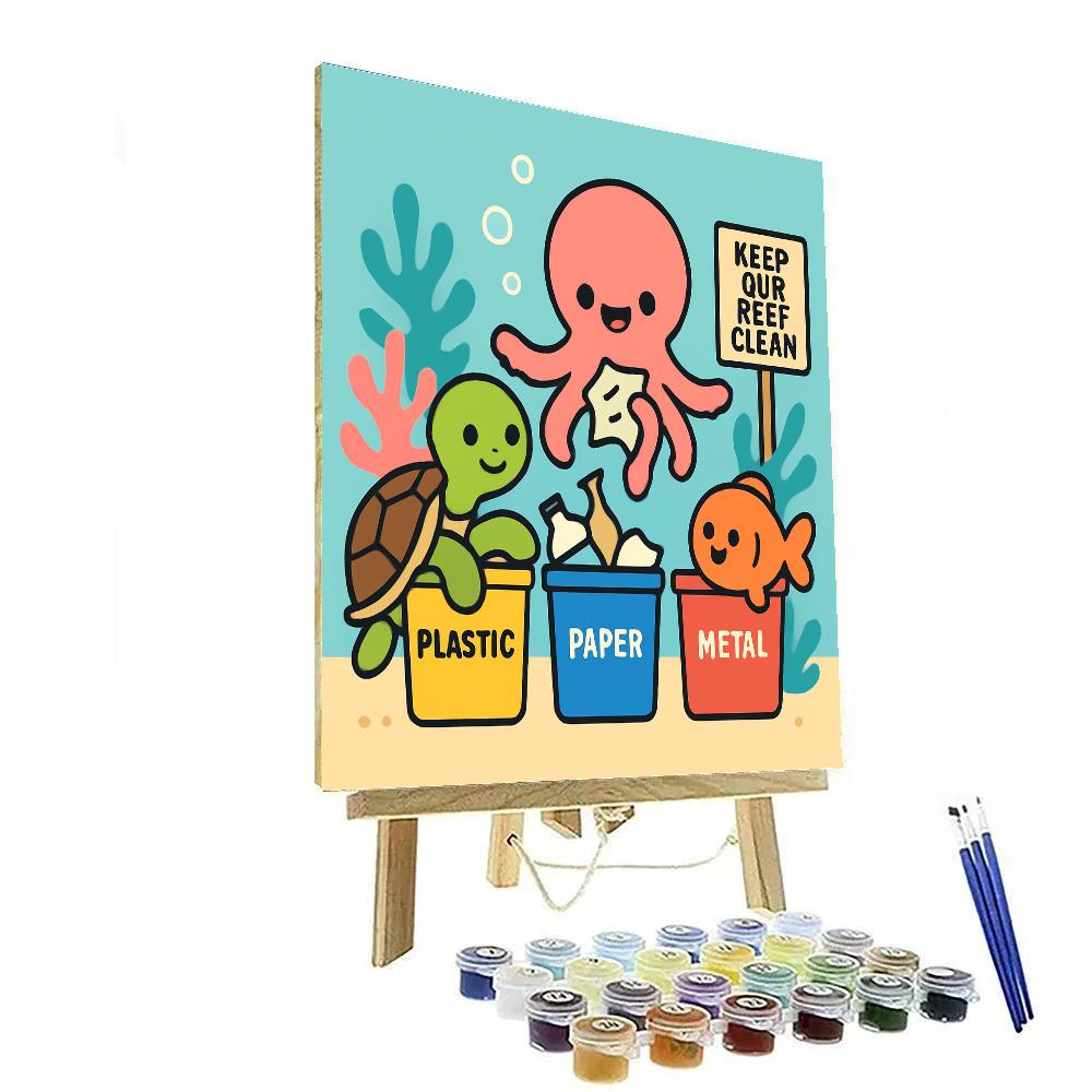 Coral Reef Recycling Squad Paint by numbers kits