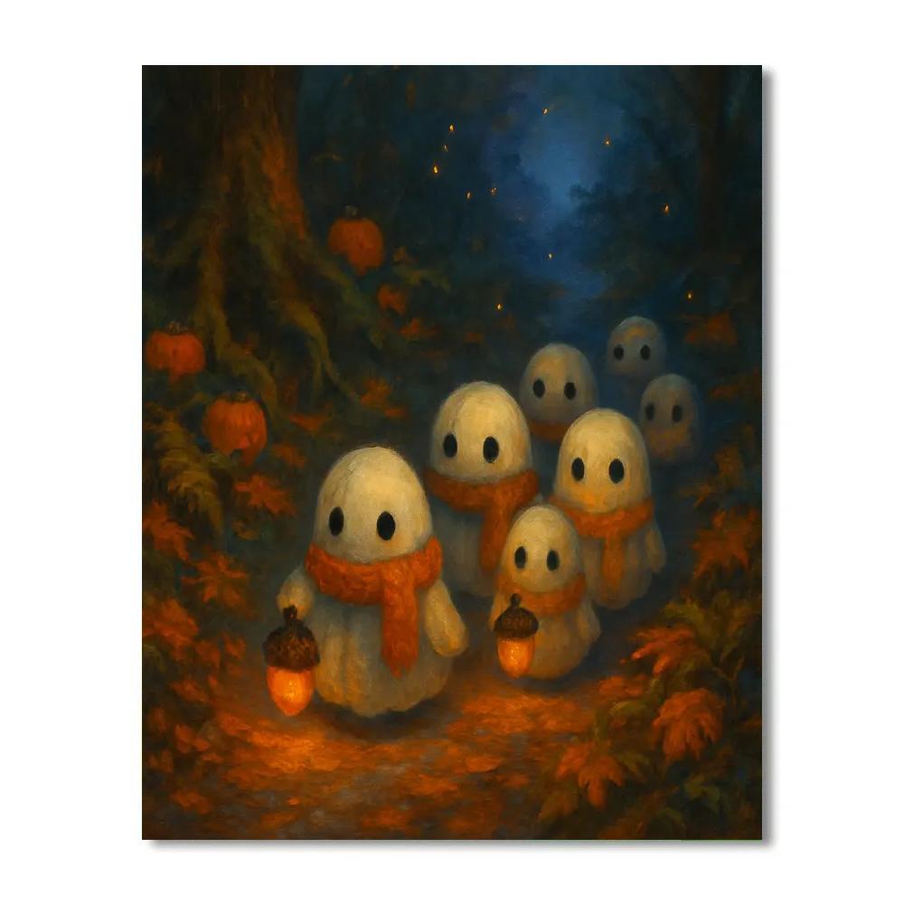 Lantern Parade Of The Pocket Ghosts DIY paint by numbers