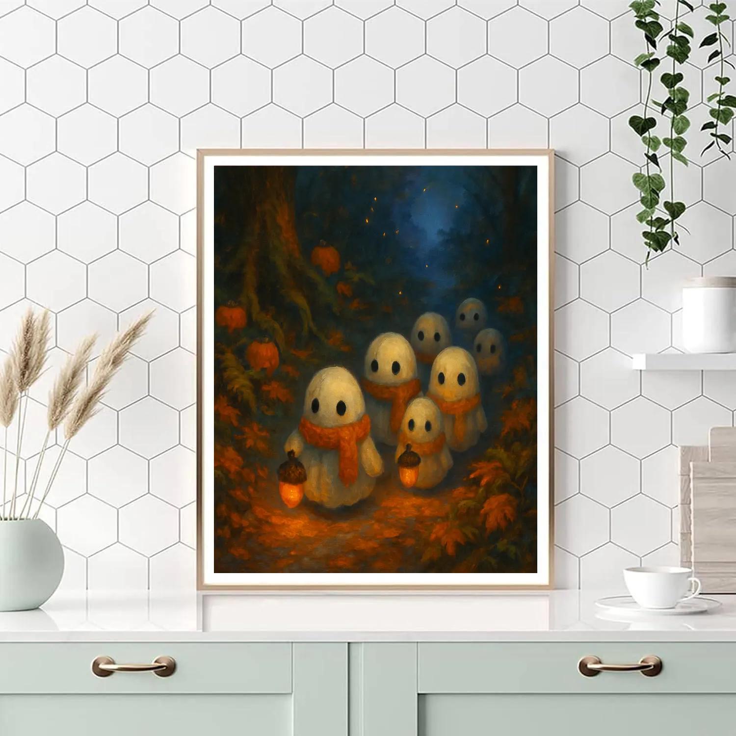 Lantern Parade Of The Pocket Ghosts DIY paint by numbers