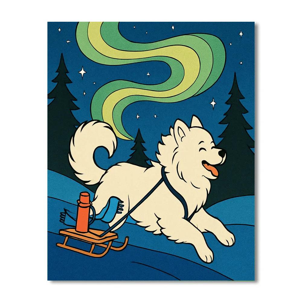 Aurora-Trail Dog DIY paint by numbers