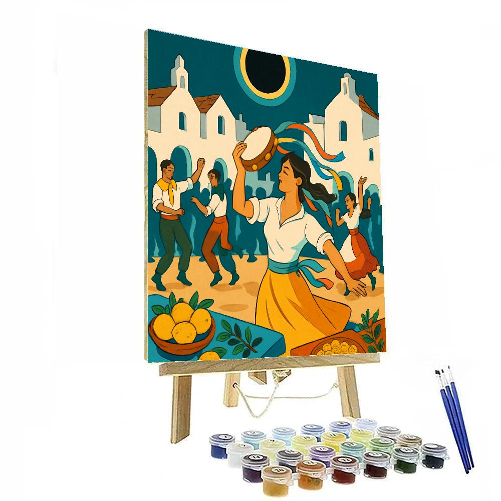 Taranta Dance Under The Italy Eclipse Paint by numbers kits