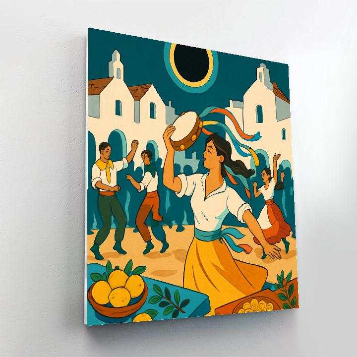 Taranta Dance Under The Italy Eclipse Paint by numbers kits