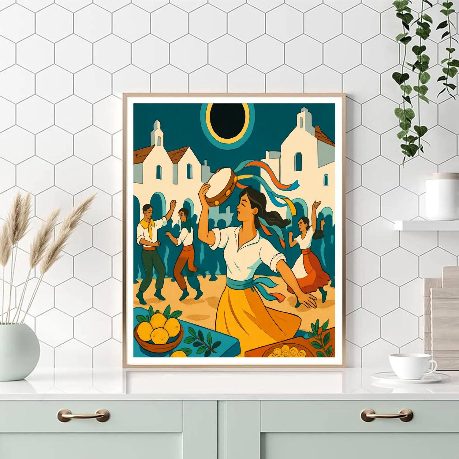 Taranta Dance Under The Italy Eclipse Paint by numbers kits