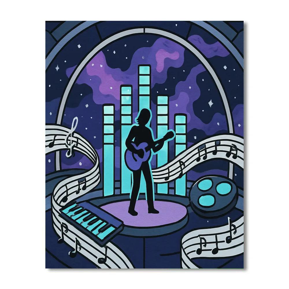 Music Starship Concert Paint by numbers kits