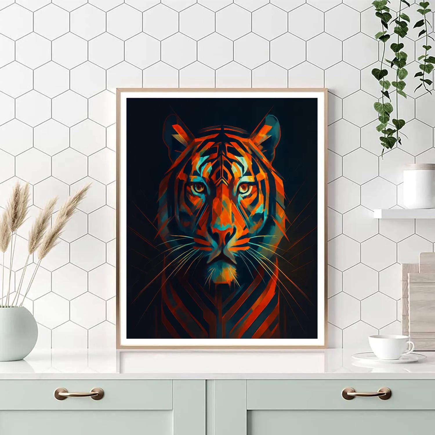 Sunset Circuit Tiger Monarch Number painting