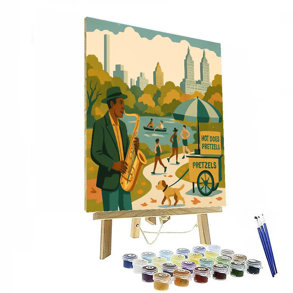 Skyline Poster New York DIY paint by numbers