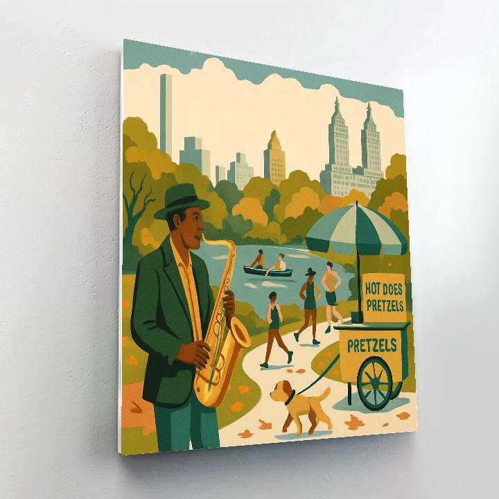 Skyline Poster New York DIY paint by numbers