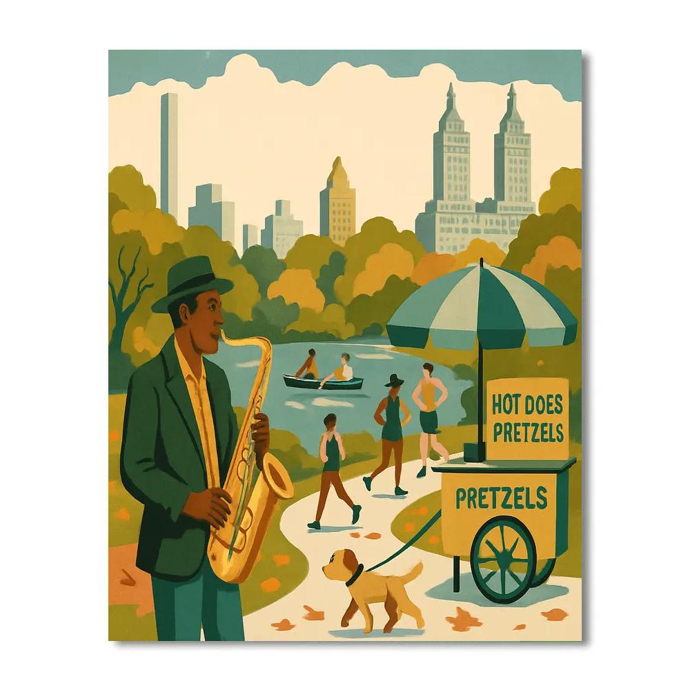 Skyline Poster New York DIY paint by numbers