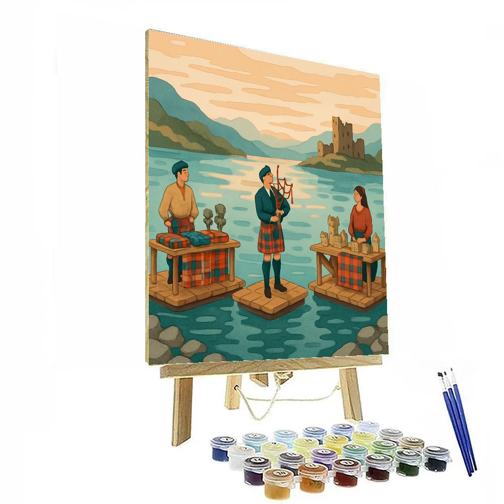 Lochside Craft Market In The Heart Of Scotland paint by number