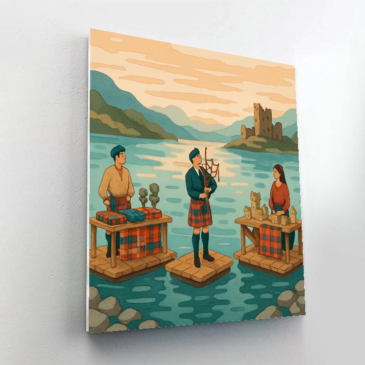 Lochside Craft Market In The Heart Of Scotland paint by number