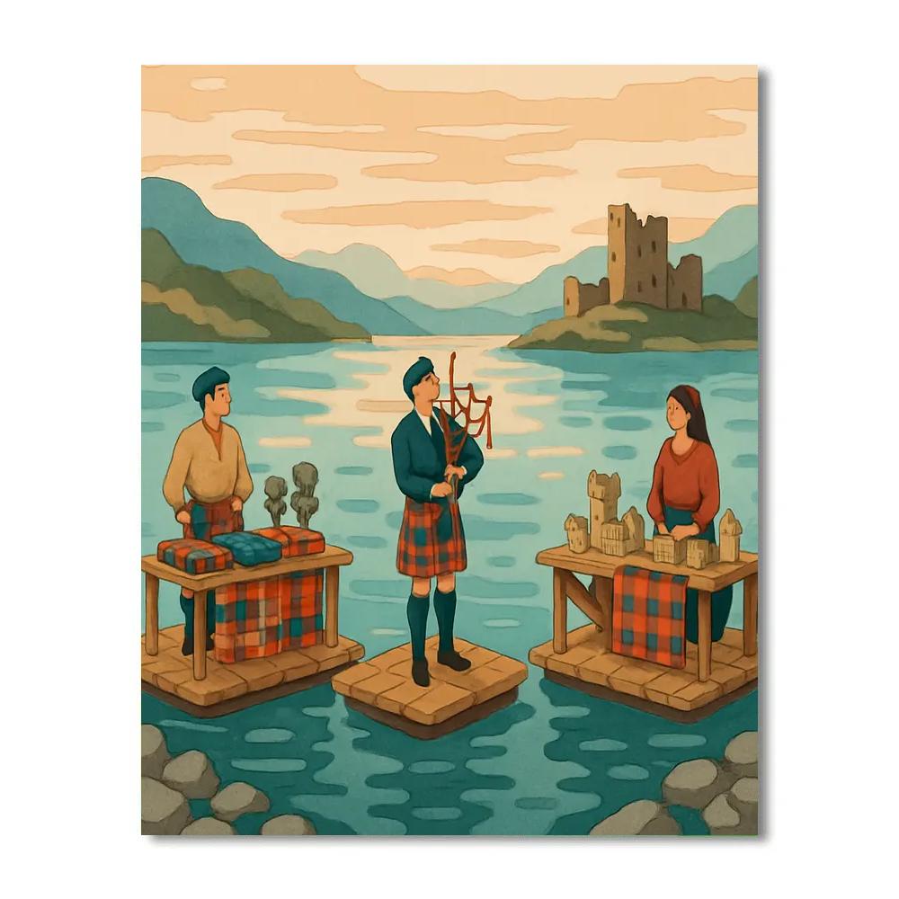 Lochside Craft Market In The Heart Of Scotland paint by number