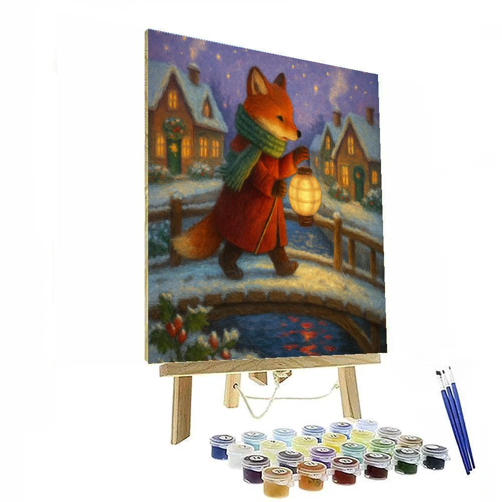 Lantern Bridge Over The Gingerbread Canal Paint by numbers art