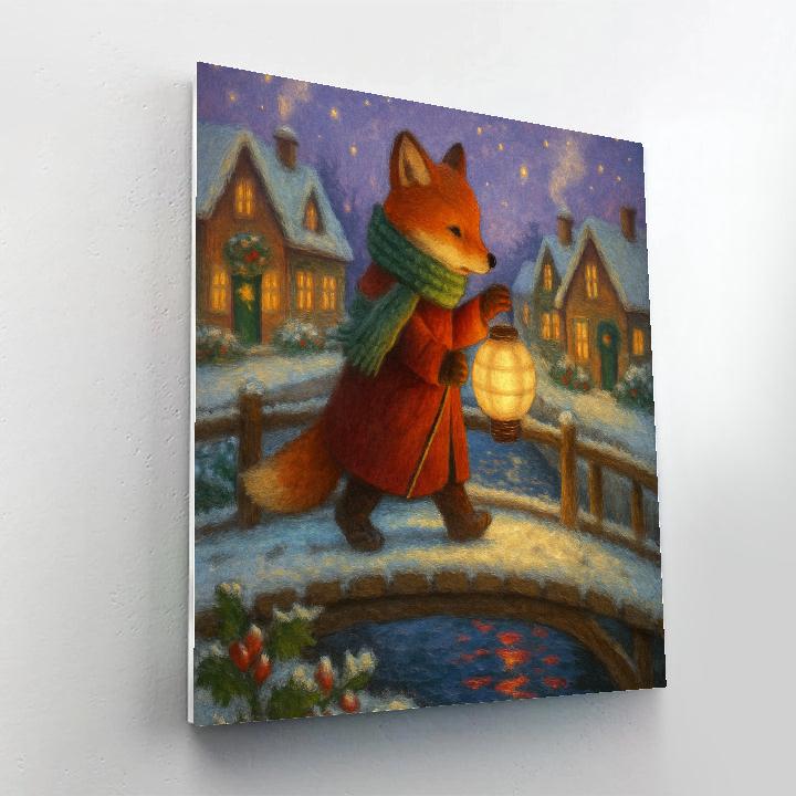 Lantern Bridge Over The Gingerbread Canal Paint by numbers art