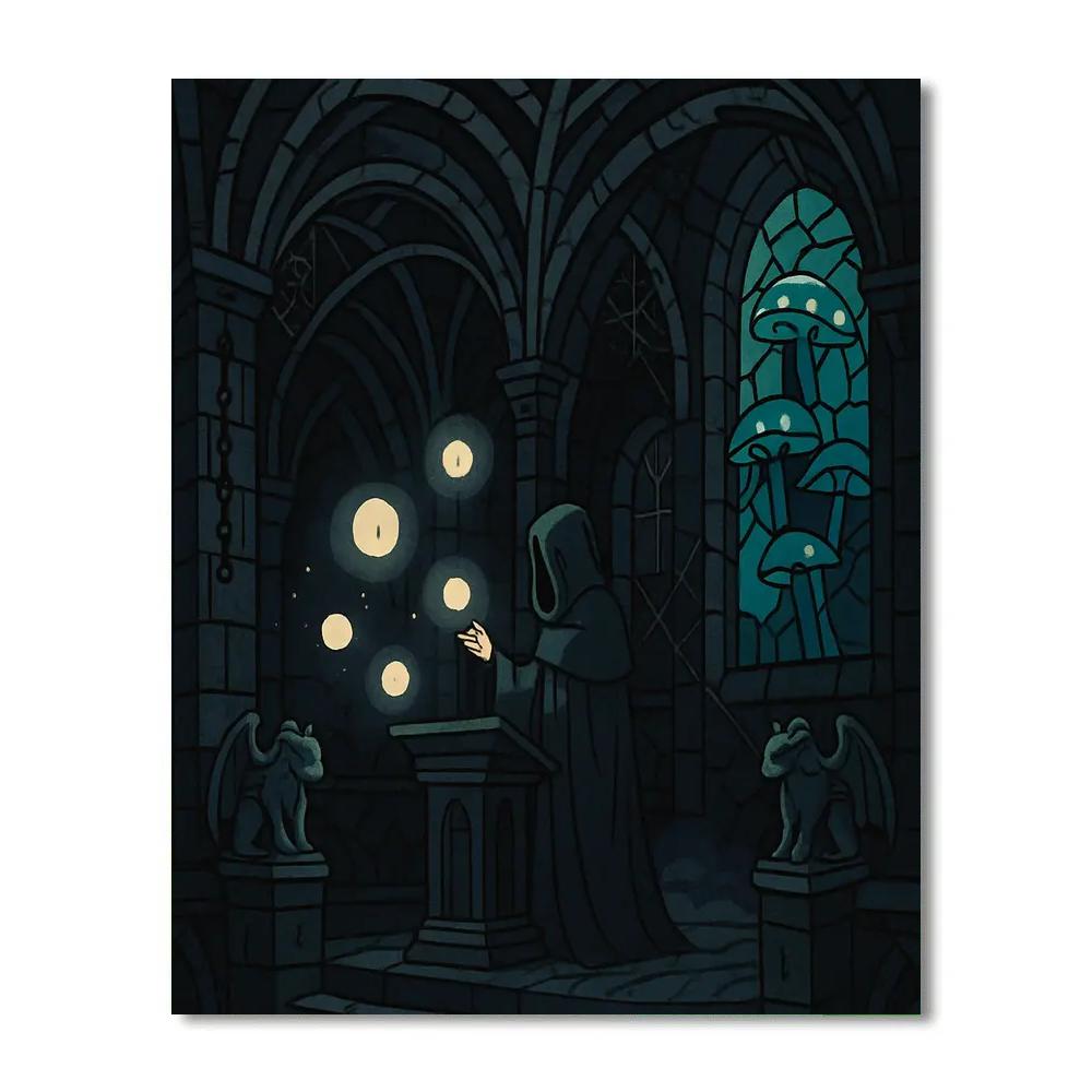 Gothic Subterranean Scriptorium Painting by numbers kit