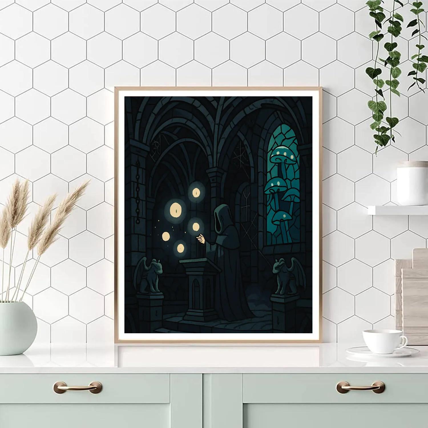 Gothic Subterranean Scriptorium Painting by numbers kit