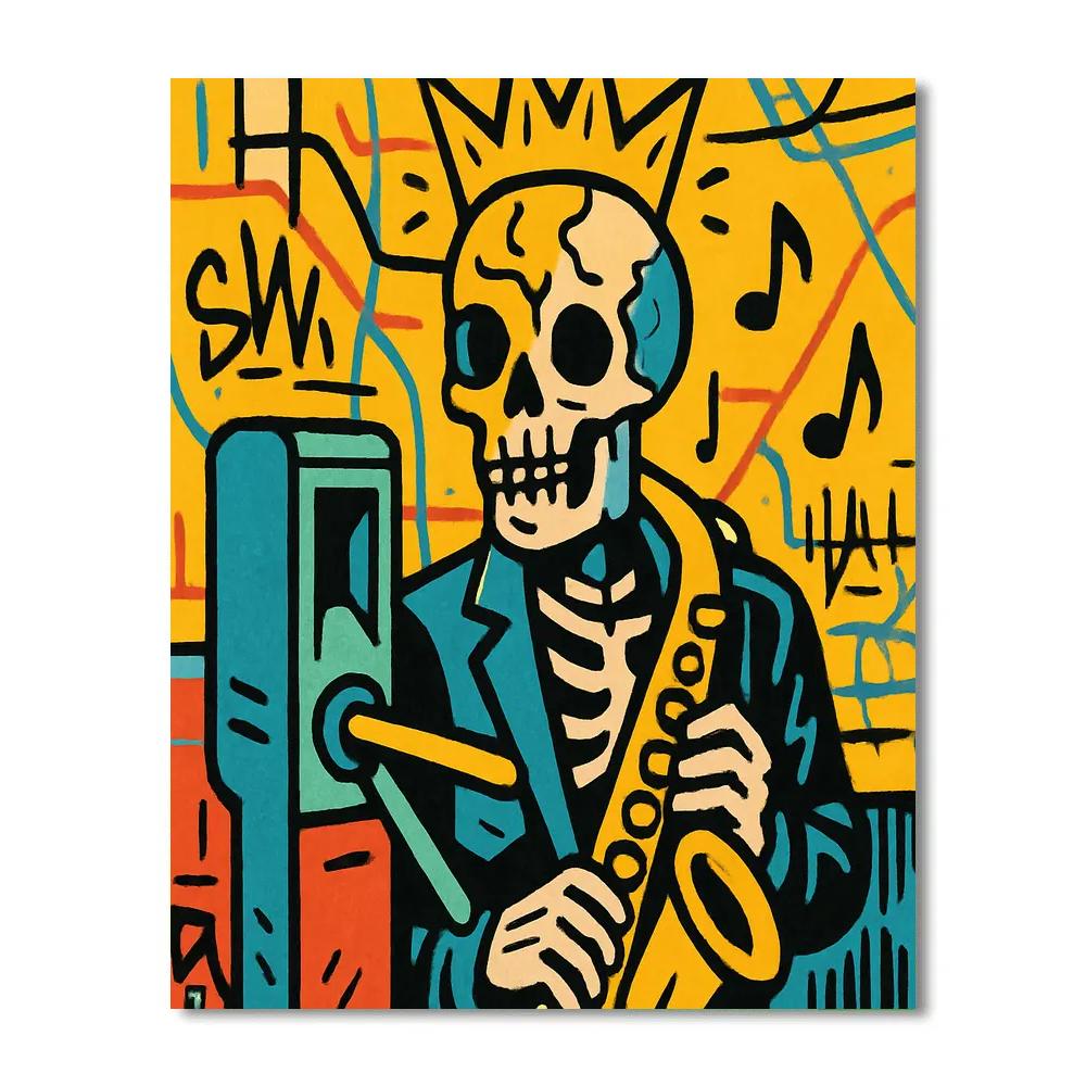 Subway Crown Cipher, Basquiat Edition paint by color