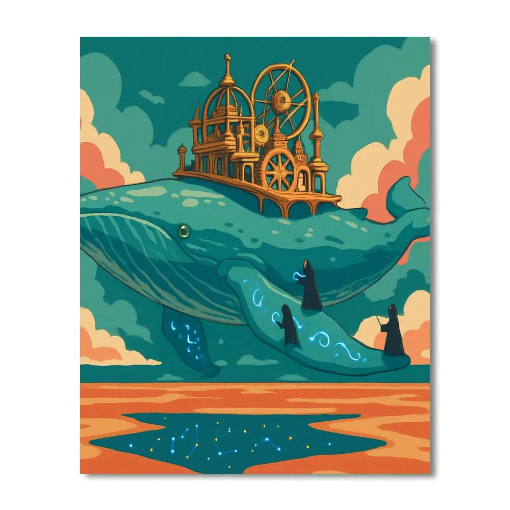 The Orrery Whale Of Fantasy Tides Numbered painting kits