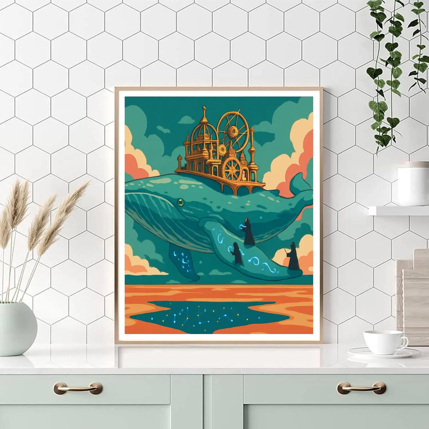 The Orrery Whale Of Fantasy Tides Numbered painting kits