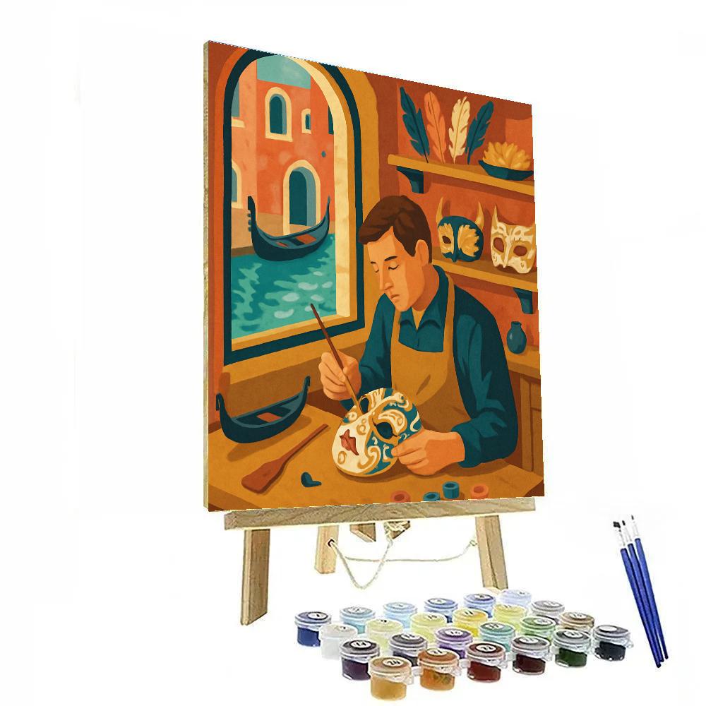 Carnival Mask Workshop, Venice Edition Paint by numbers kits