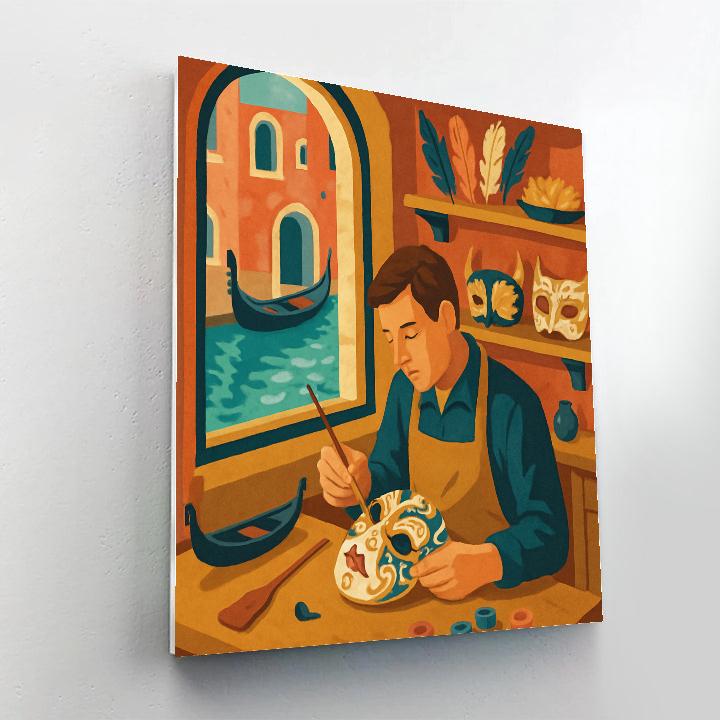 Carnival Mask Workshop, Venice Edition Paint by numbers kits