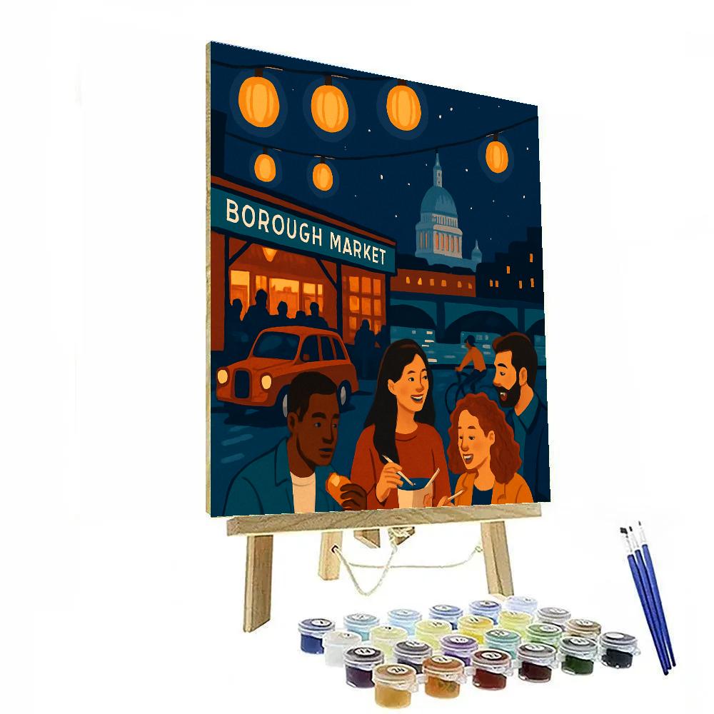 Midnight Market Lanterns In London Paint by numbers kits