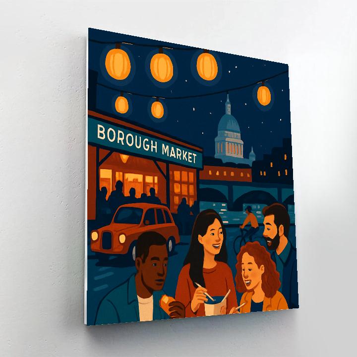Midnight Market Lanterns In London Paint by numbers kits