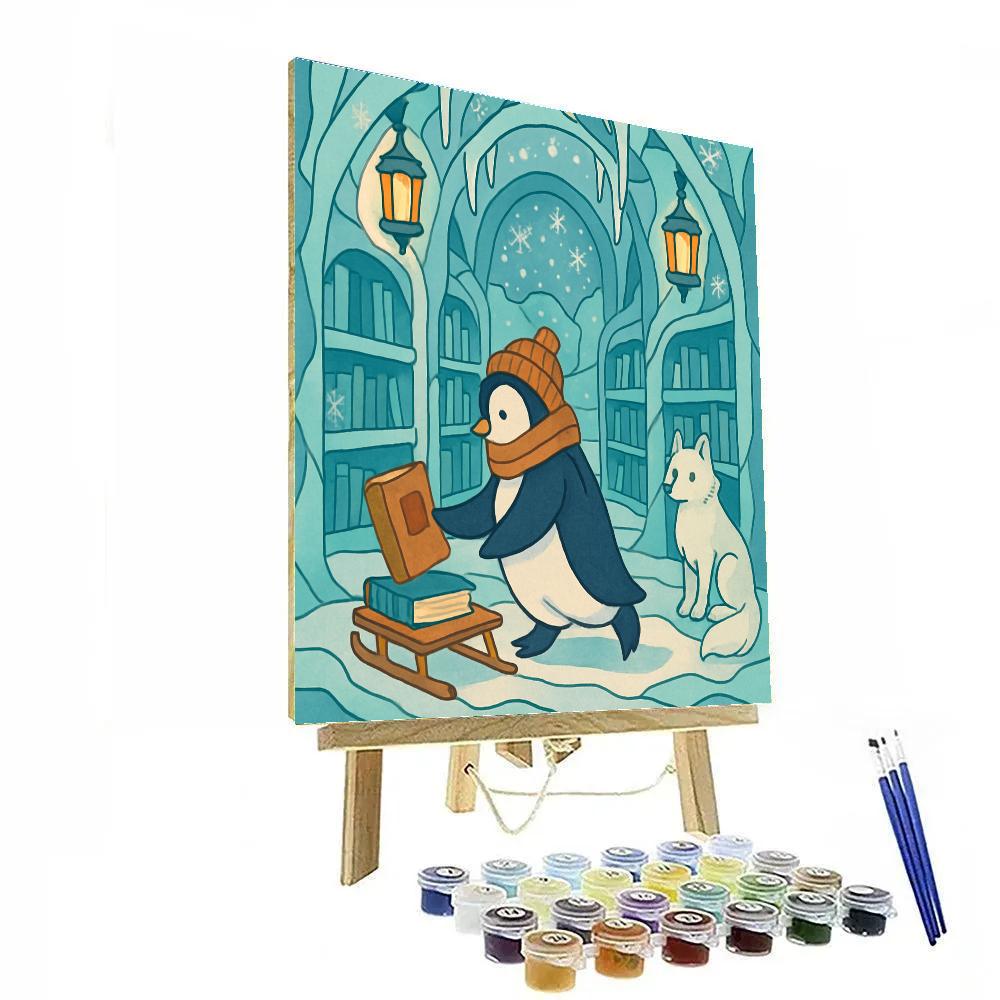 Lanternlit Glacier Archive Winter Number painting