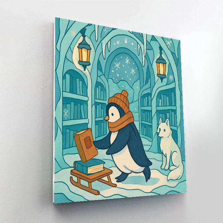 Lanternlit Glacier Archive Winter Number painting