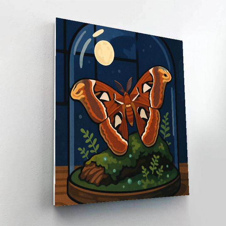 Moonlit Terrarium Butterfly Atlas Numbered painting kits