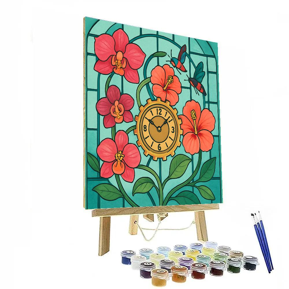 Clockwork Conservatory Floral Number painting